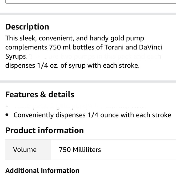 Torani and DaVinci Syrup Pump - NWT - Picture 3 of 7